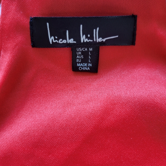 Nicole Miller Satin Multicolor Floral Pockets Straps Beach Maxi Dress Sz Large - Picture 10 of 13